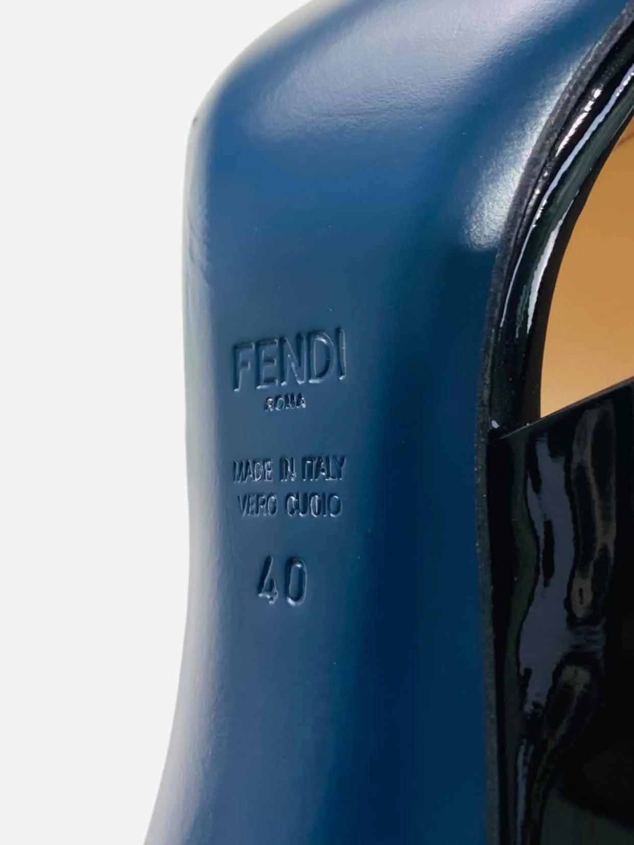 FENDI Flowerland Black Mules 40