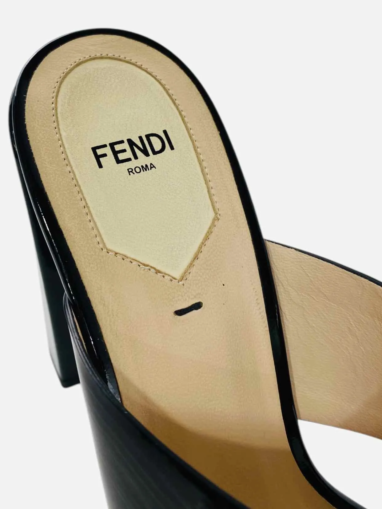 FENDI Flowerland Black Mules 40