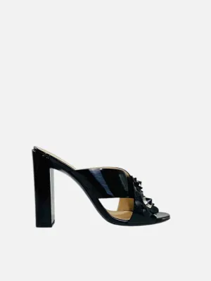FENDI Flowerland Black Mules 40