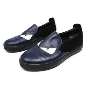 Fendi Navy/Black Monster Slip On Sneaker Size 9