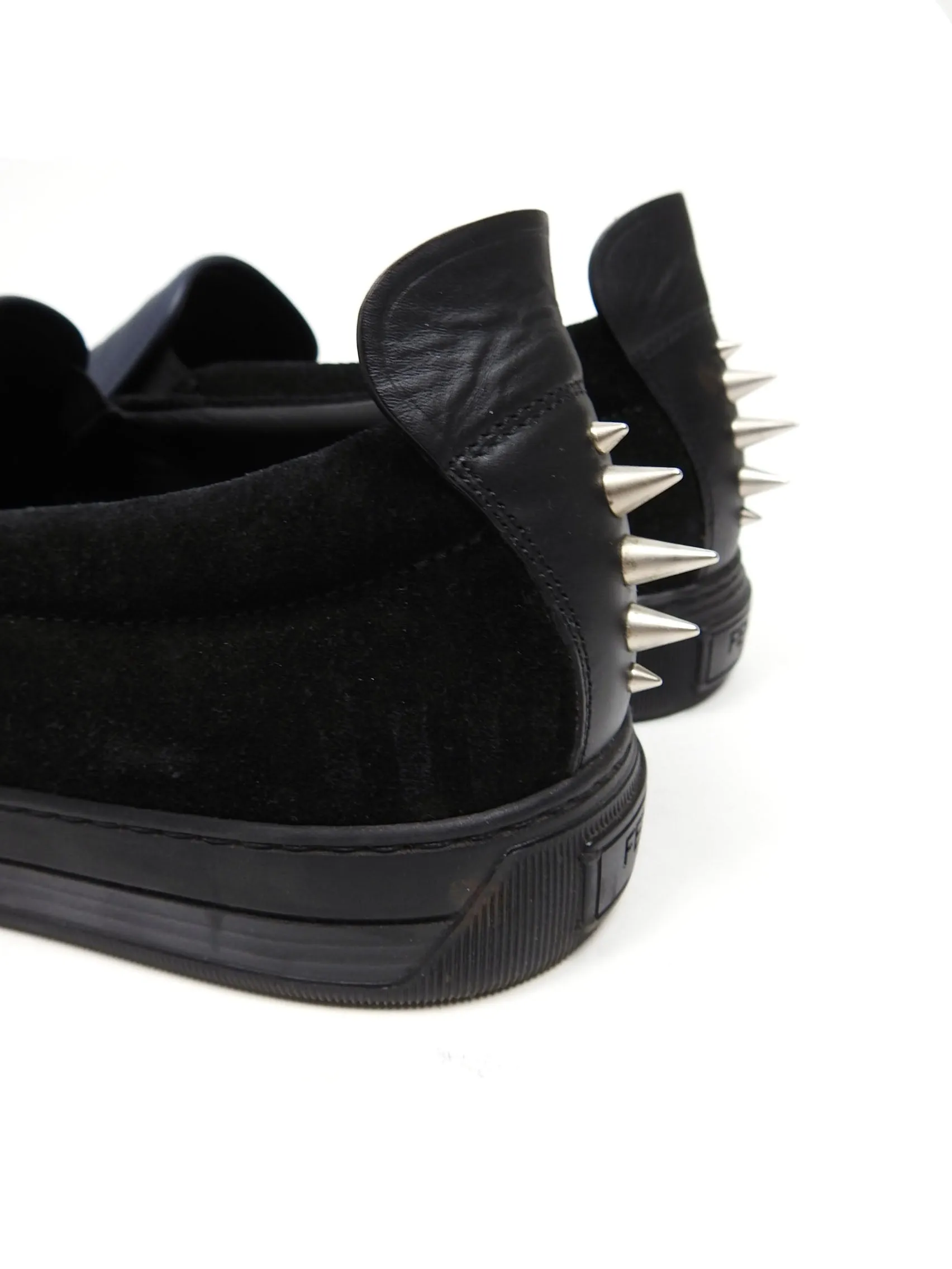 Fendi Navy/Black Monster Slip On Sneaker Size 9