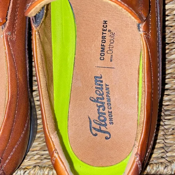 Floraheim Midtown Moc Toe Leather Slip On Size 7.5 D (medium)