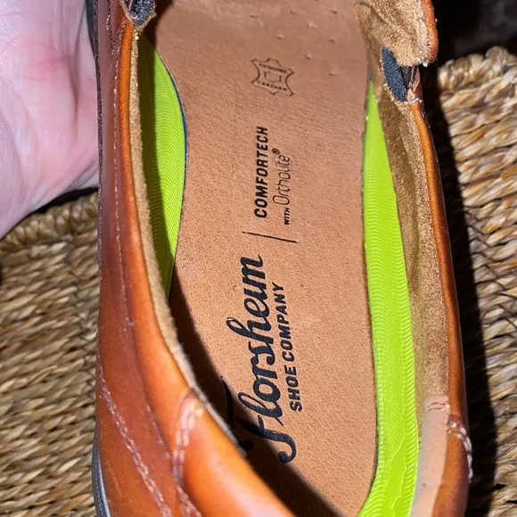 Floraheim Midtown Moc Toe Leather Slip On Size 7.5 D (medium)