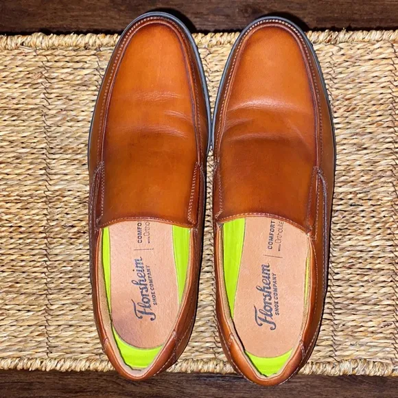 Floraheim Midtown Moc Toe Leather Slip On Size 7.5 D (medium)