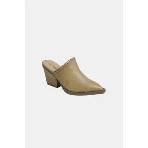 Forever Link Pointy Toe Slip On Chunky Mules
