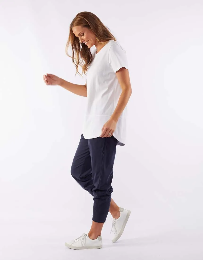 Fundamental Rib Short Sleeve Tee - White
