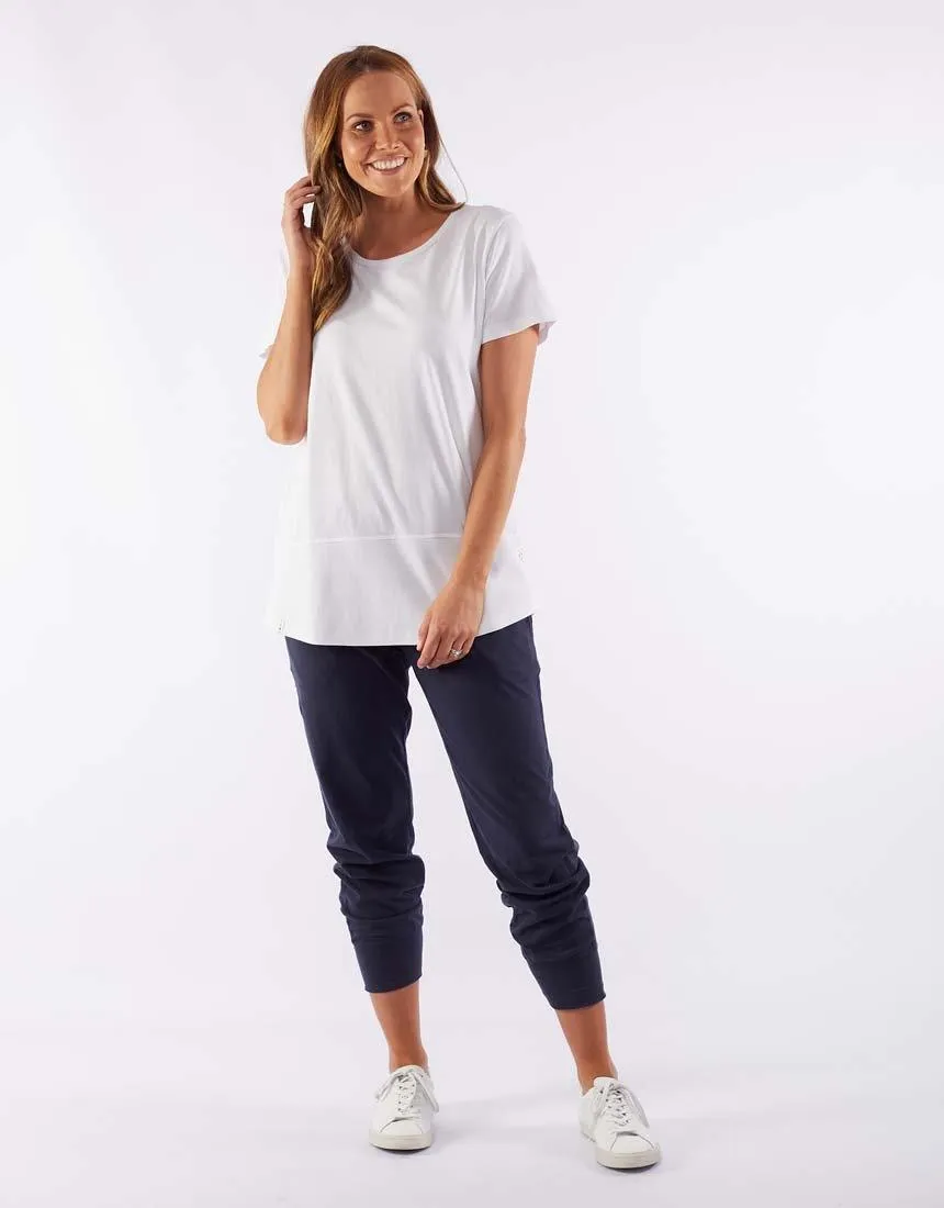Fundamental Rib Short Sleeve Tee - White