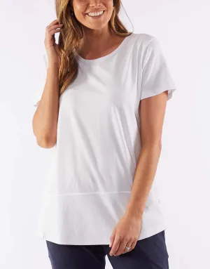 Fundamental Rib Short Sleeve Tee - White