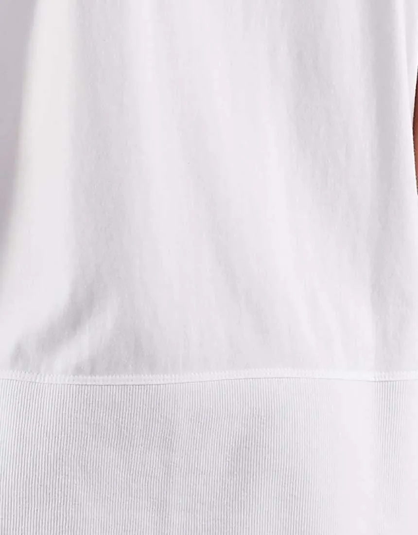 Fundamental Rib Short Sleeve Tee - White