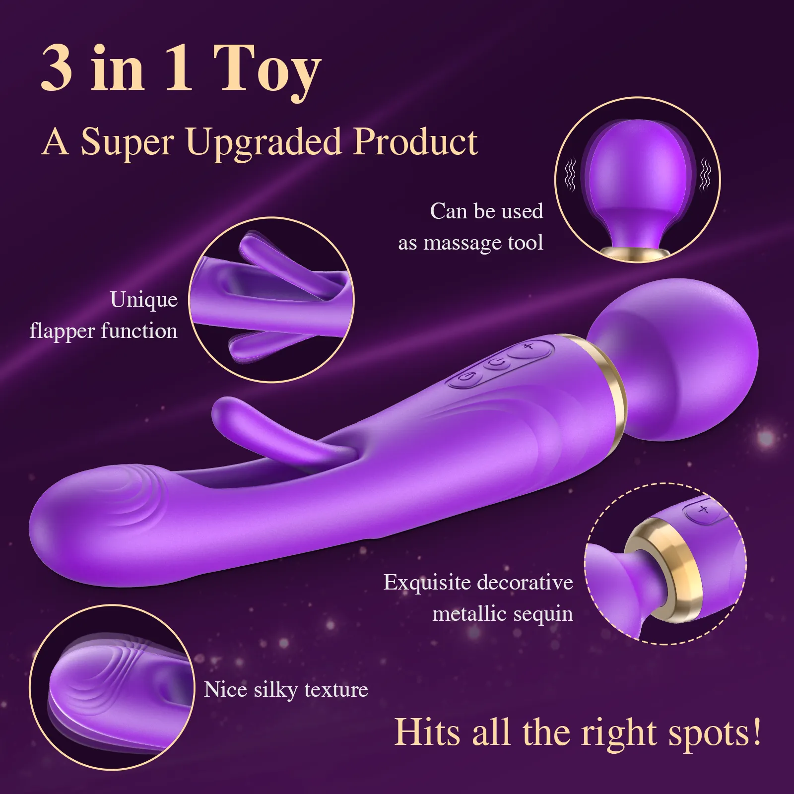 G Spot Flapping Vibrator Wand for Women
