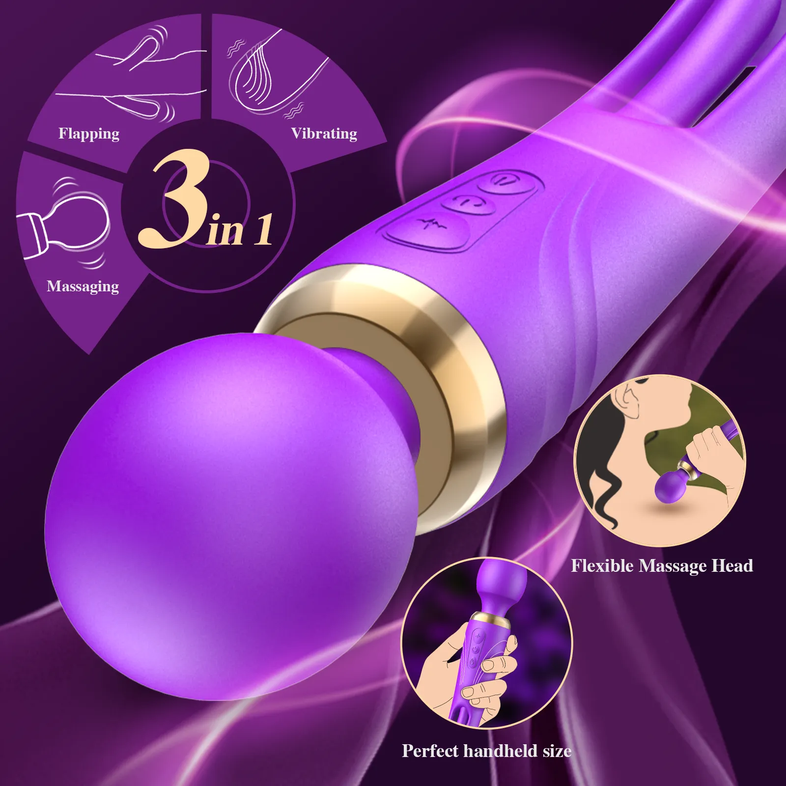 G Spot Flapping Vibrator Wand for Women