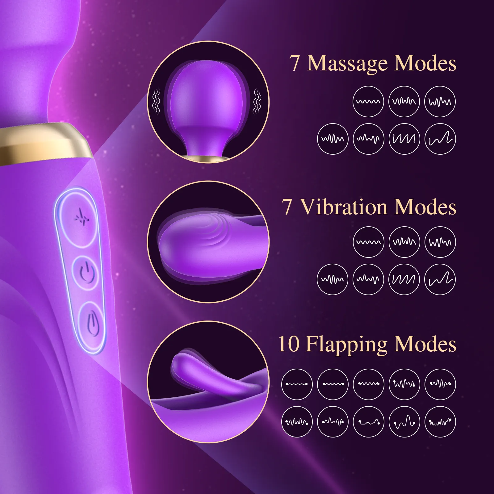G Spot Flapping Vibrator Wand for Women