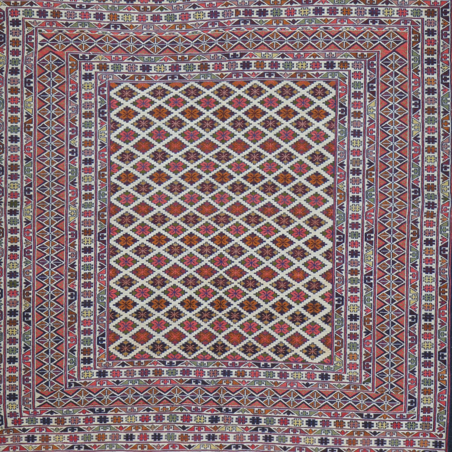 Hand-Woven Fine Afghan Tribal Sumak 100% Wool Oriental Rug (Size 4.1 X 6.6) Cwral-10230