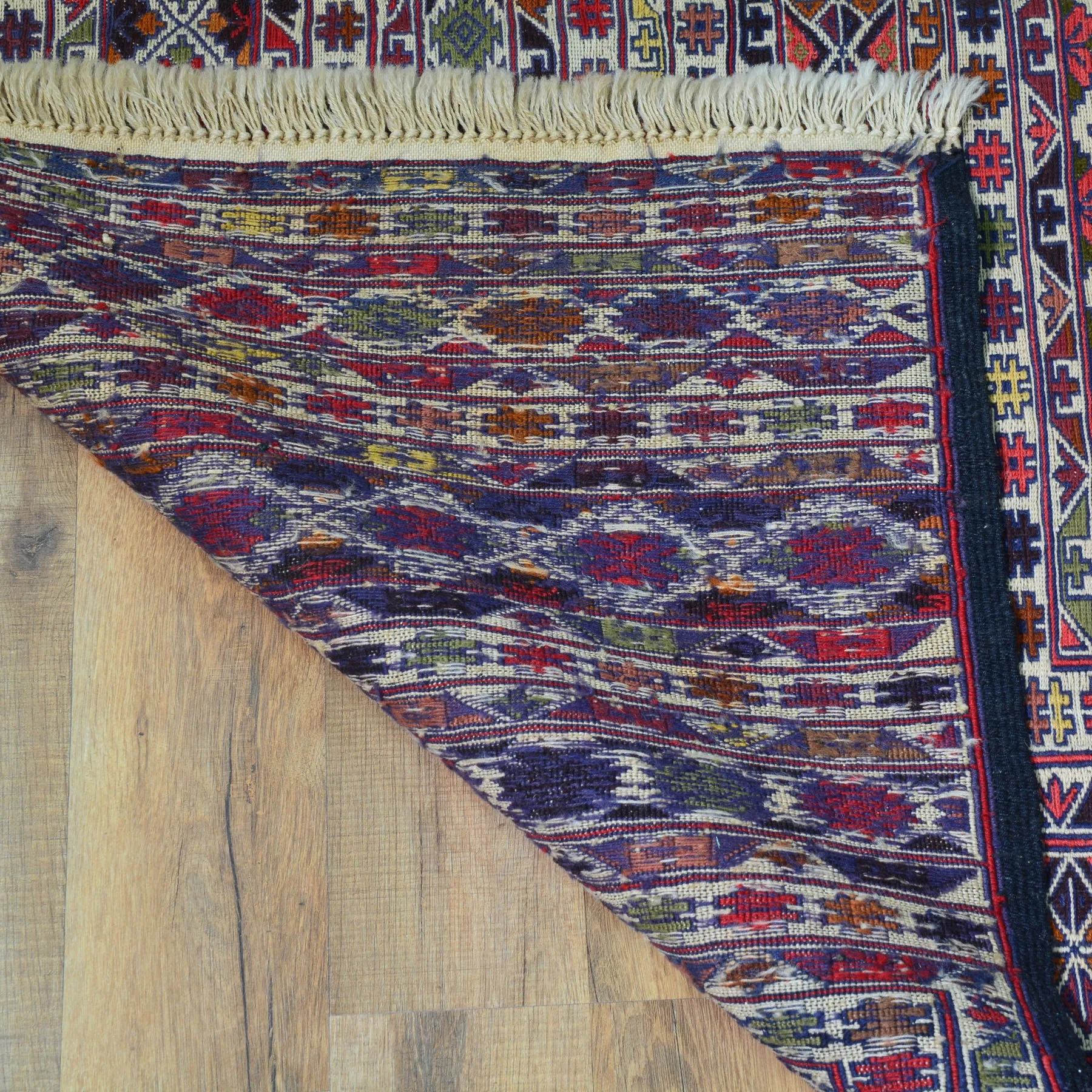 Hand-Woven Fine Afghan Tribal Sumak 100% Wool Oriental Rug (Size 4.1 X 6.6) Cwral-10230