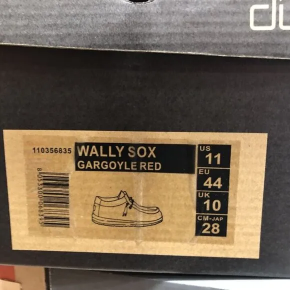Hey Dude Mens Wally Sox Slip On Size 11 M