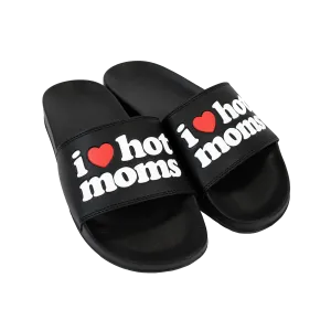 I Heart Hot Moms Black Slides