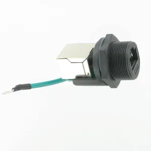 IP67 F/F RJ45 coupler panel unmated w/p   earth