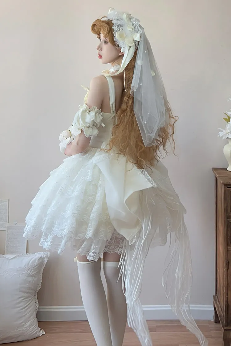 Ivory Angel Sweetheart Multi-Layered Lace Sweet Princess Ballet Lolita Dress