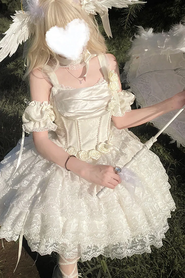 Ivory Angel Sweetheart Multi-Layered Lace Sweet Princess Ballet Lolita Dress