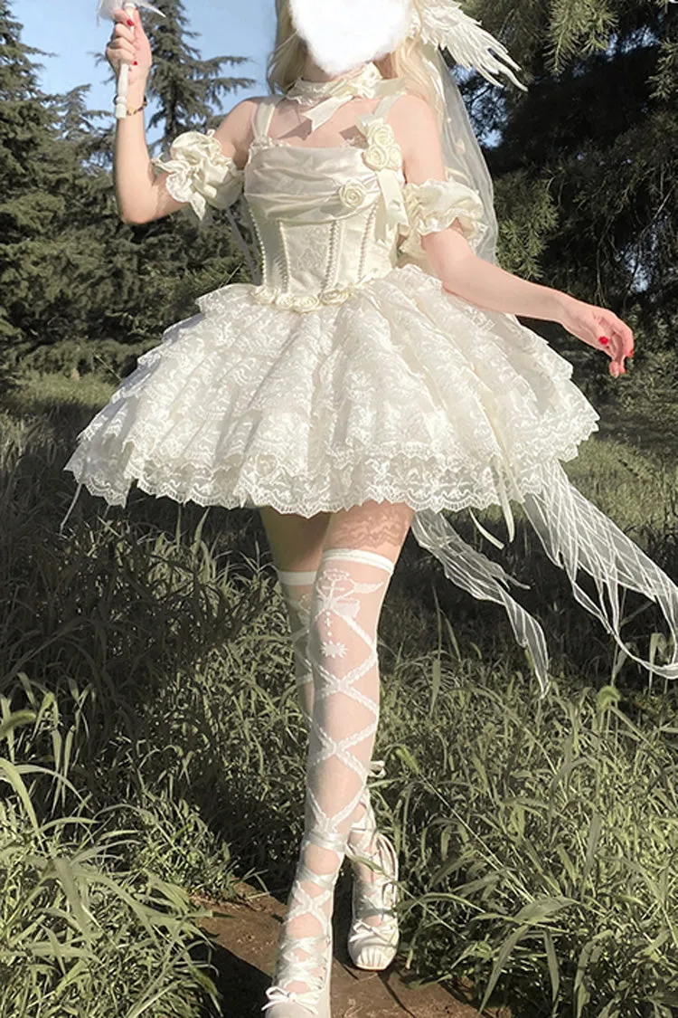 Ivory Angel Sweetheart Multi-Layered Lace Sweet Princess Ballet Lolita Dress