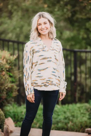 Ivy Jane Textured Woven Popover Top