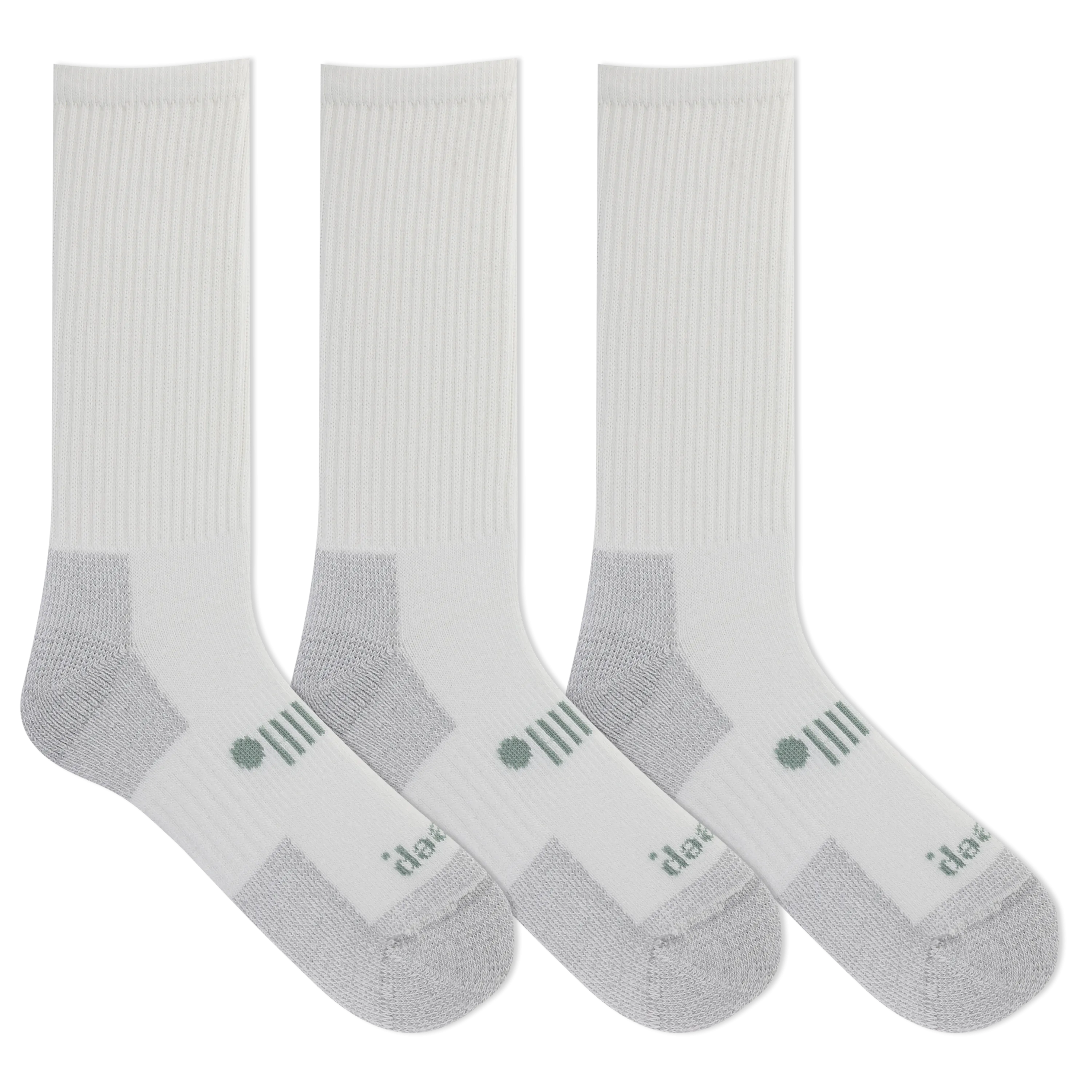 Jeep® Men's Classic Cotton Crew Socks 3 Pair Pack Made in USA - Moisture Wicking, Cushioned Comfort