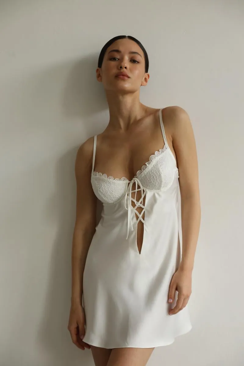 Kendall - White slip dress