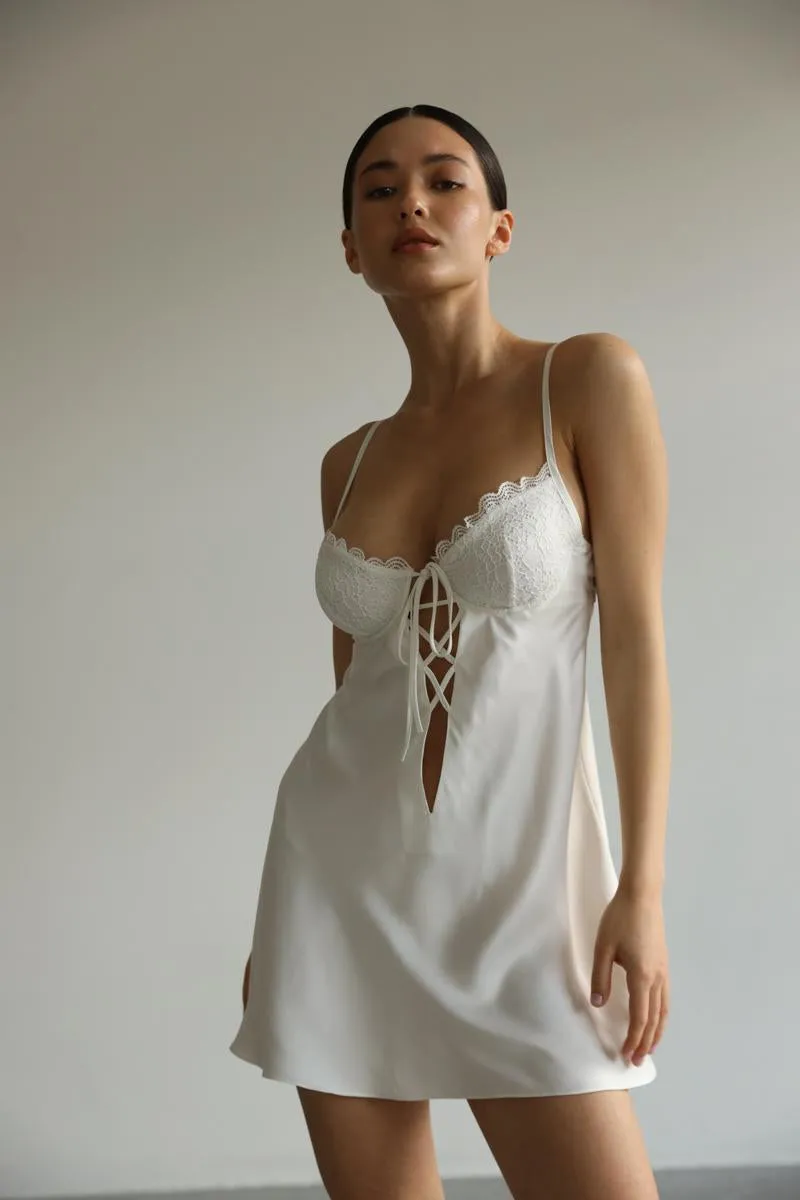 Kendall - White slip dress