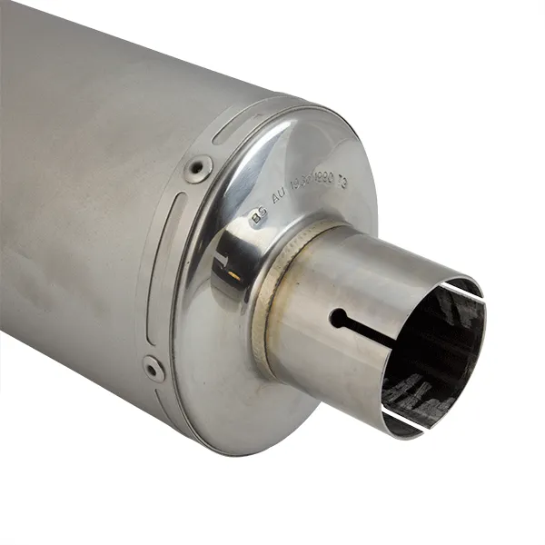 Lextek Oval S/Steel Exhaust Silencer 51mm Slip-on (x2)