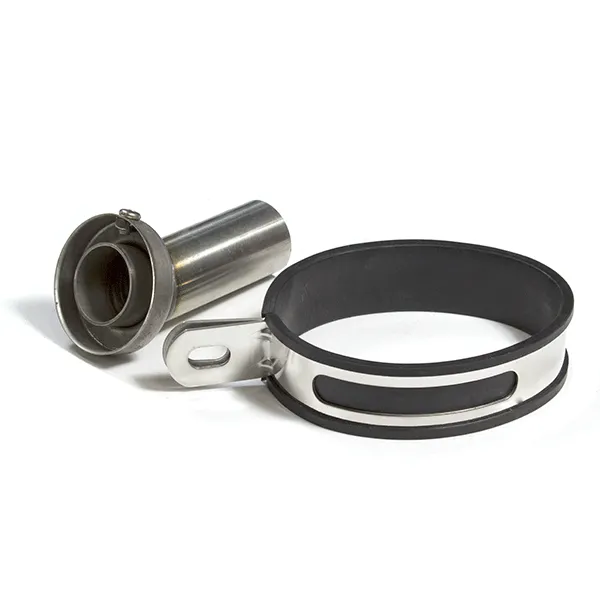 Lextek Oval S/Steel Exhaust Silencer 51mm Slip-on (x2)