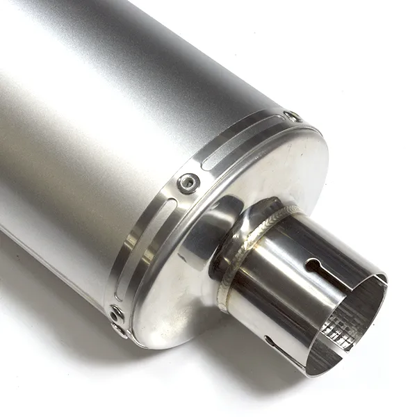 Lextek Oval S/Steel Exhaust Silencer 51mm Slip-on (x2)