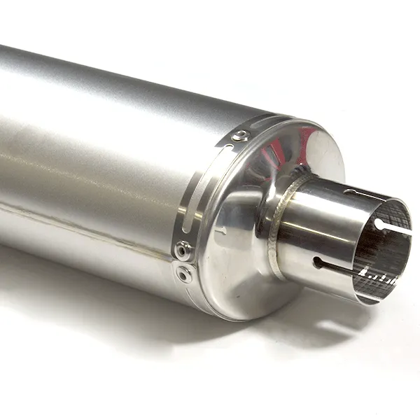Lextek Oval S/Steel Exhaust Silencer 51mm Slip-on (x2)