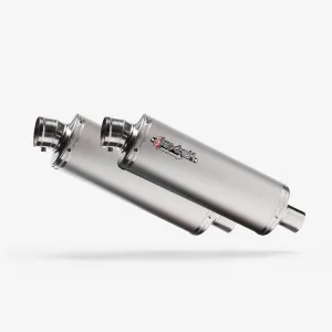Lextek Oval S/Steel Exhaust Silencer 51mm Slip-on (x2)