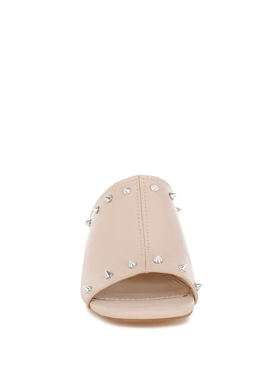 Lomela Stud Embellished Block Heel