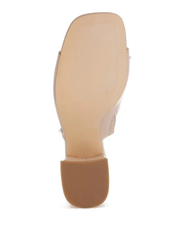 Lomela Stud Embellished Block Heel