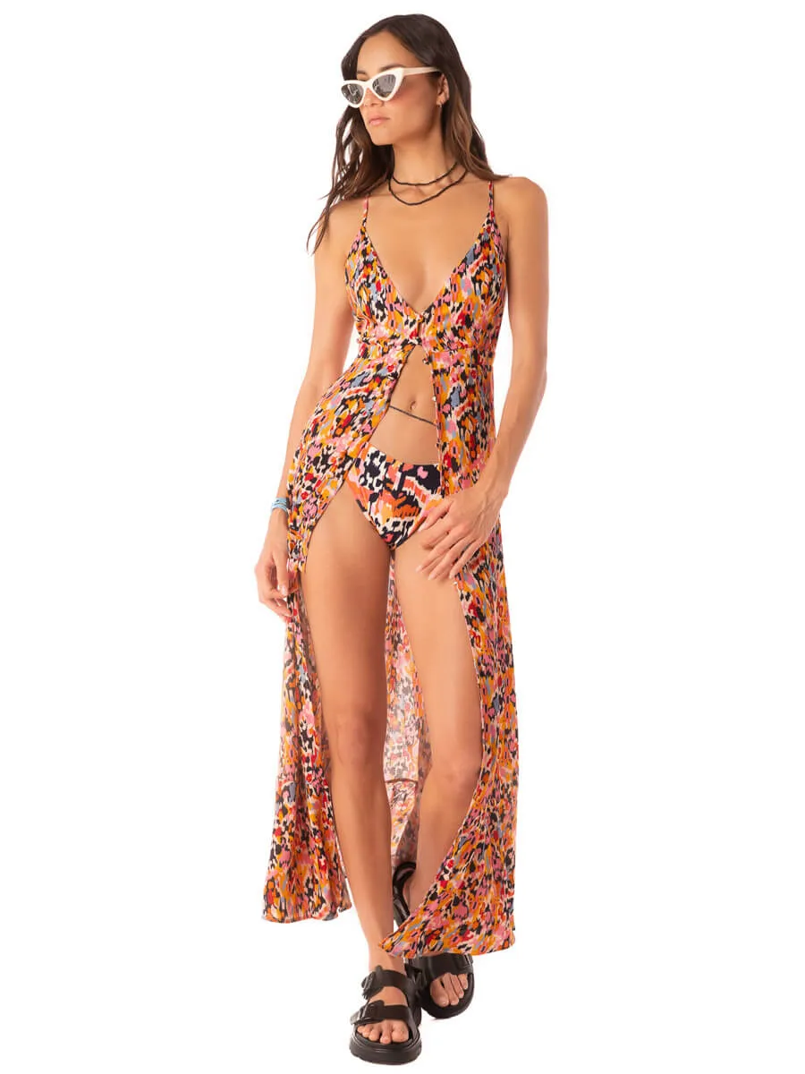 Mathilda Long Dress in Prism Cat