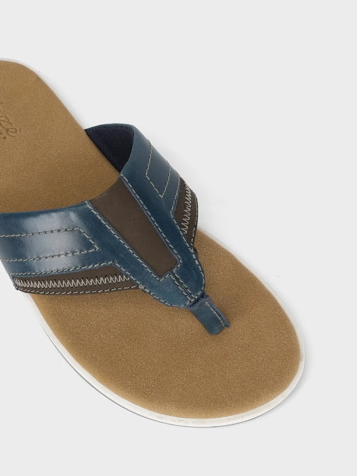Mens "RAMSEY" Open Toe Comfy Slippers