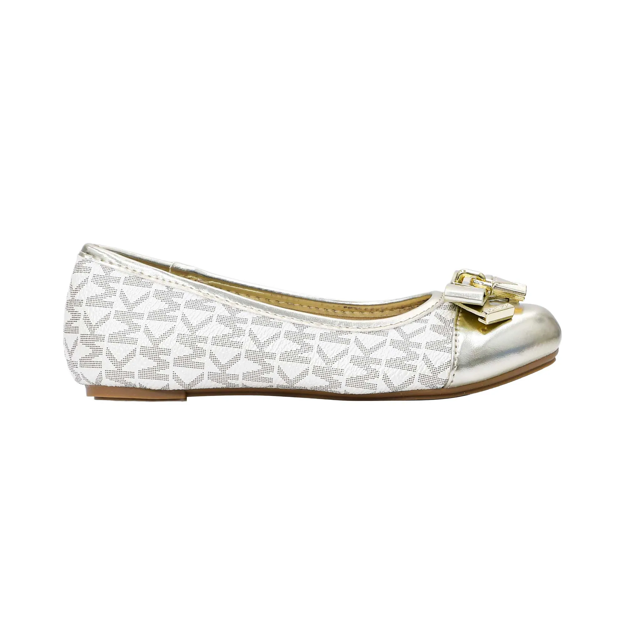 Michael Kors Kids  Girls Kenya Lock Logo Monogram Ballerinas