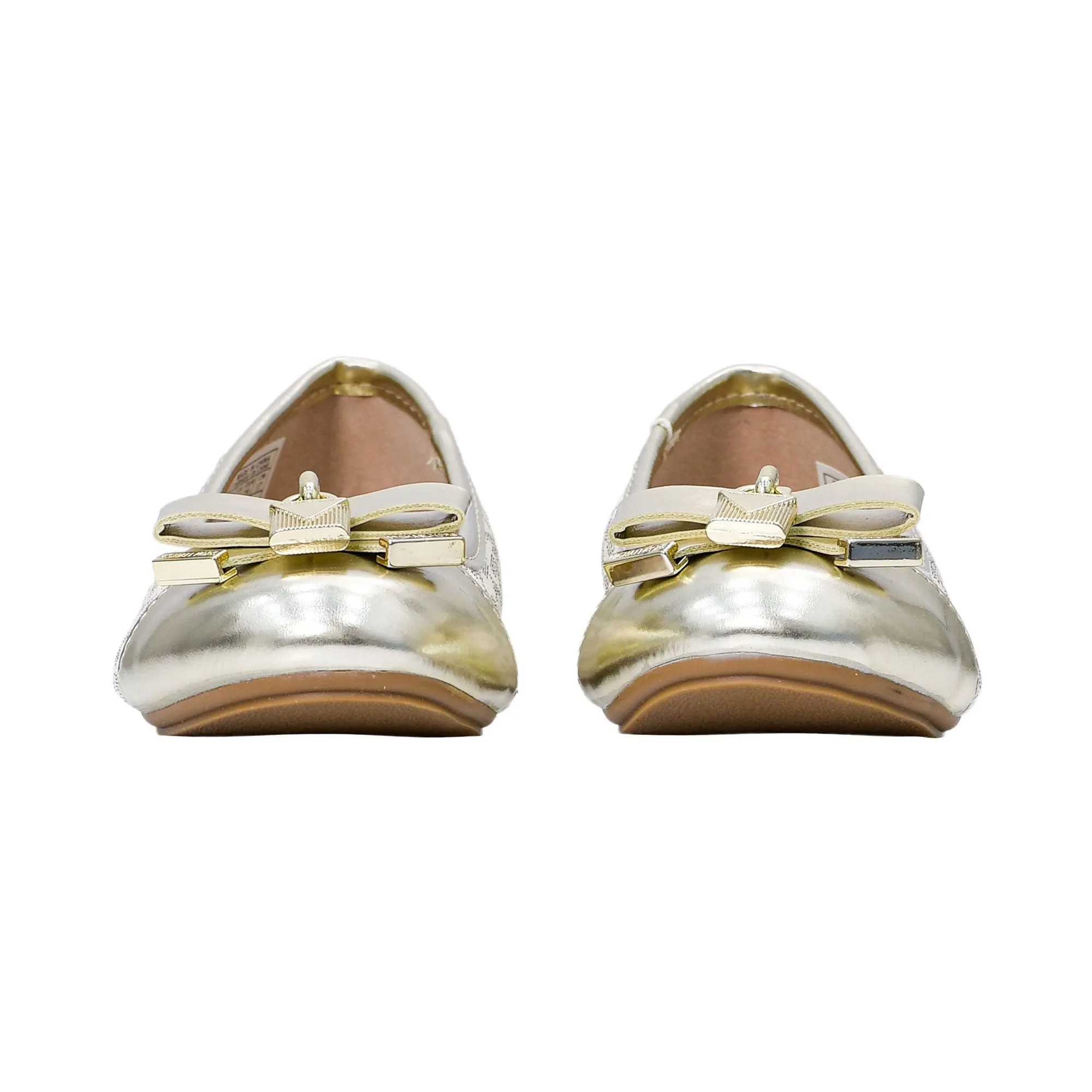 Michael Kors Kids  Girls Kenya Lock Logo Monogram Ballerinas