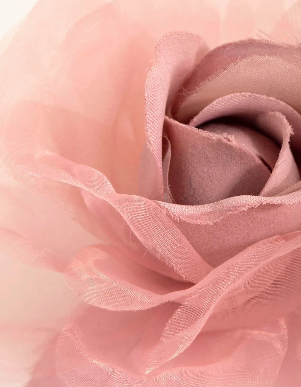 Mixed Fabric Rose Corsage