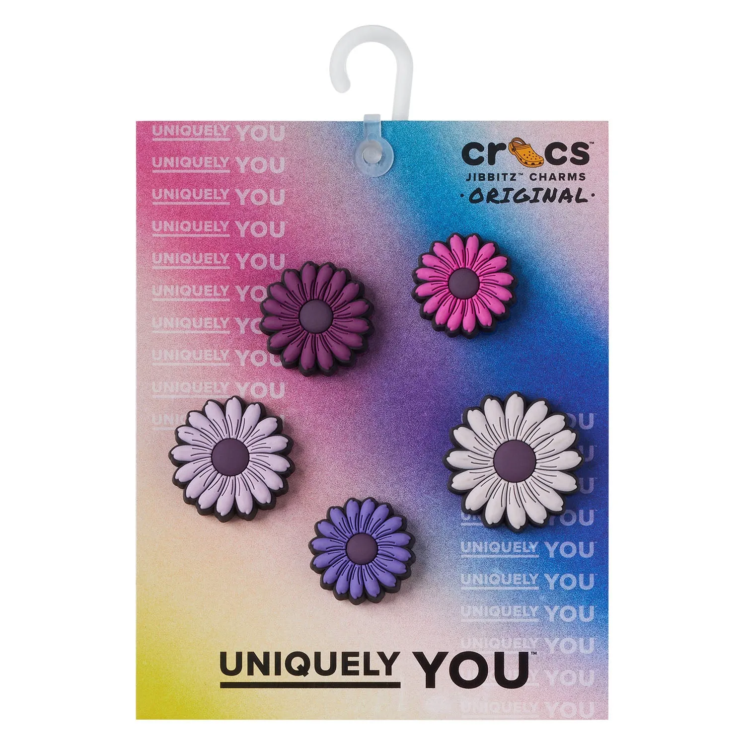 Mixed Purple  Florals 5 Pack Jibbitz