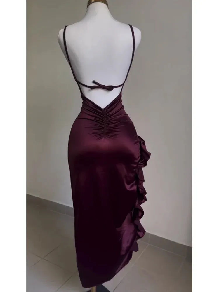 Obsidian Phoenix Women's Luxury Halter Spice Girl Dress
