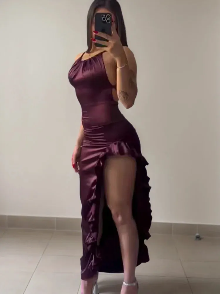 Obsidian Phoenix Women's Luxury Halter Spice Girl Dress