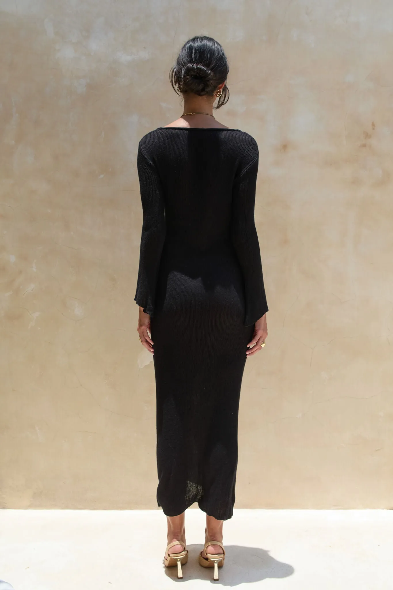 Odin Knit Long Dress Black
