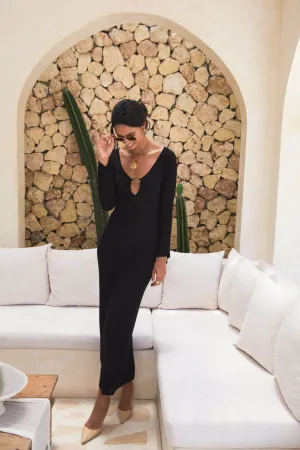 Odin Knit Long Dress Black