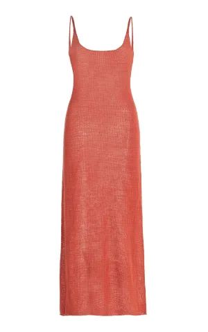 Onia Textured Linen Midi Dress