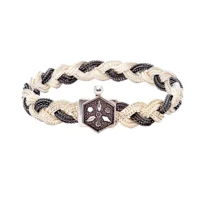 Oxidized Woven Chain Sterling Silver Bracelet
