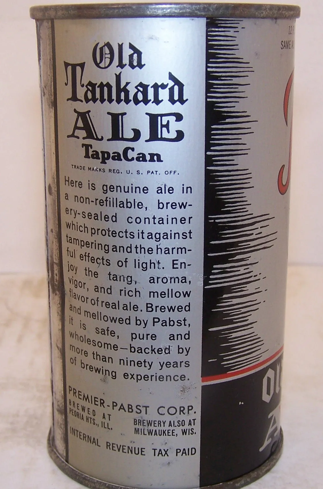 Pabst Old Tankard Ale (Red Opener) Lilek page # 632, Grade 1/1- Sold 1/14/15