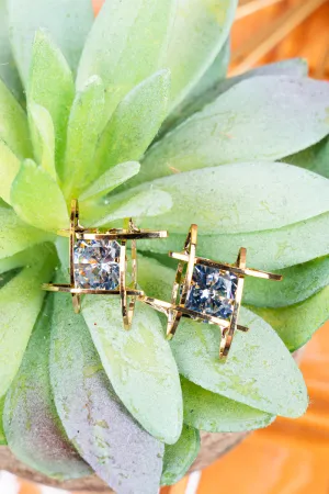 Party Dreams Cubic Zirconia Goldtone Earrings