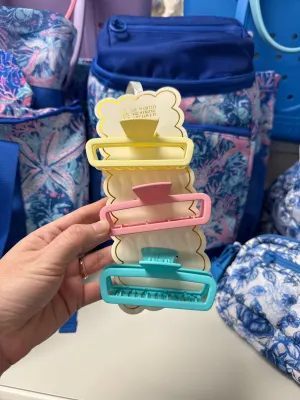 Pastel Rectangle Hair Clip Set by Simply Southern